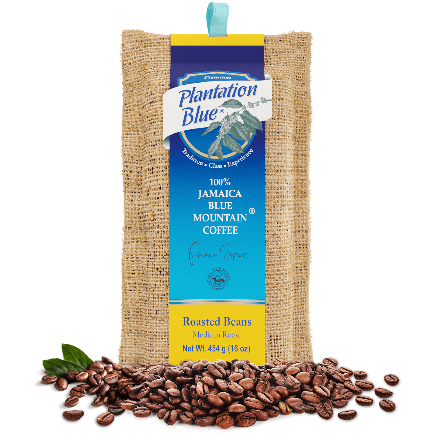 Plantation Blue 100% Jamaica Blue Mountain Coffee — 16 oz Whole Bean