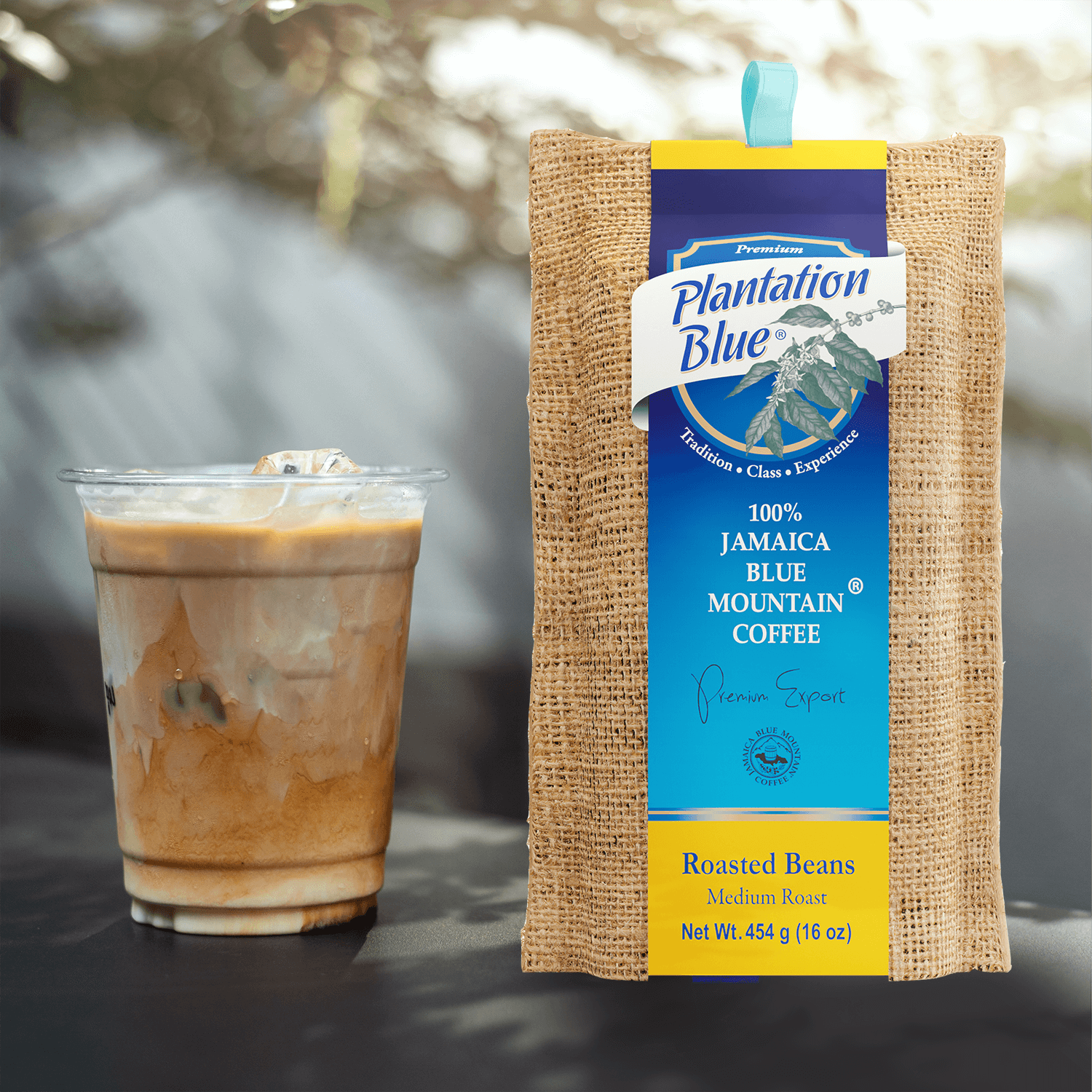Plantation Blue 100% Jamaica Blue Mountain Coffee — 16 oz Whole Bean