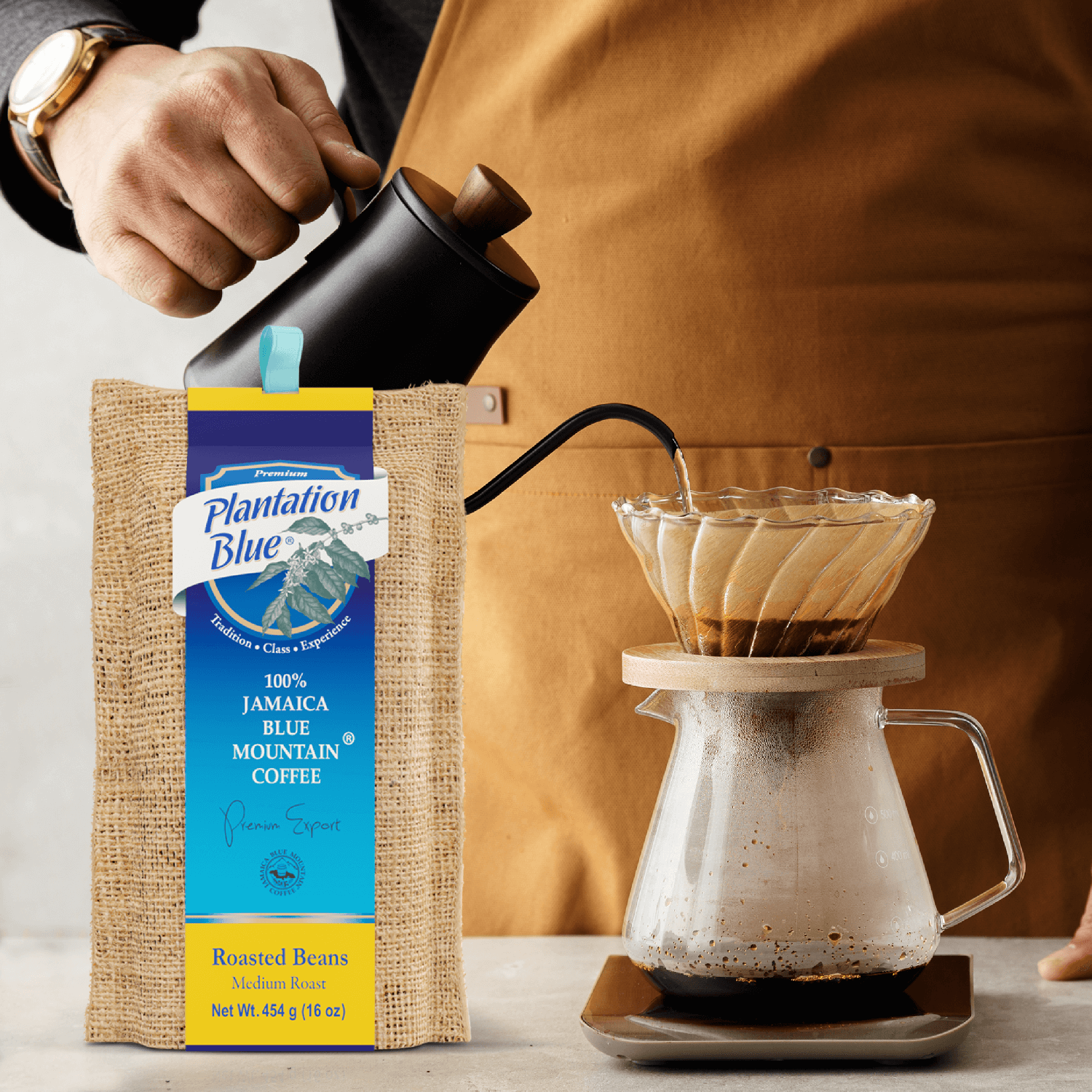 Plantation Blue 100% Jamaica Blue Mountain Coffee — 16 oz Whole Bean