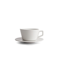 12oz Large Latte Cup & Saucer - White