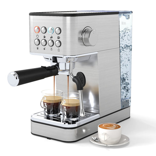 20-Bar Espresso Machine with Milk Frother — Stainless Steel