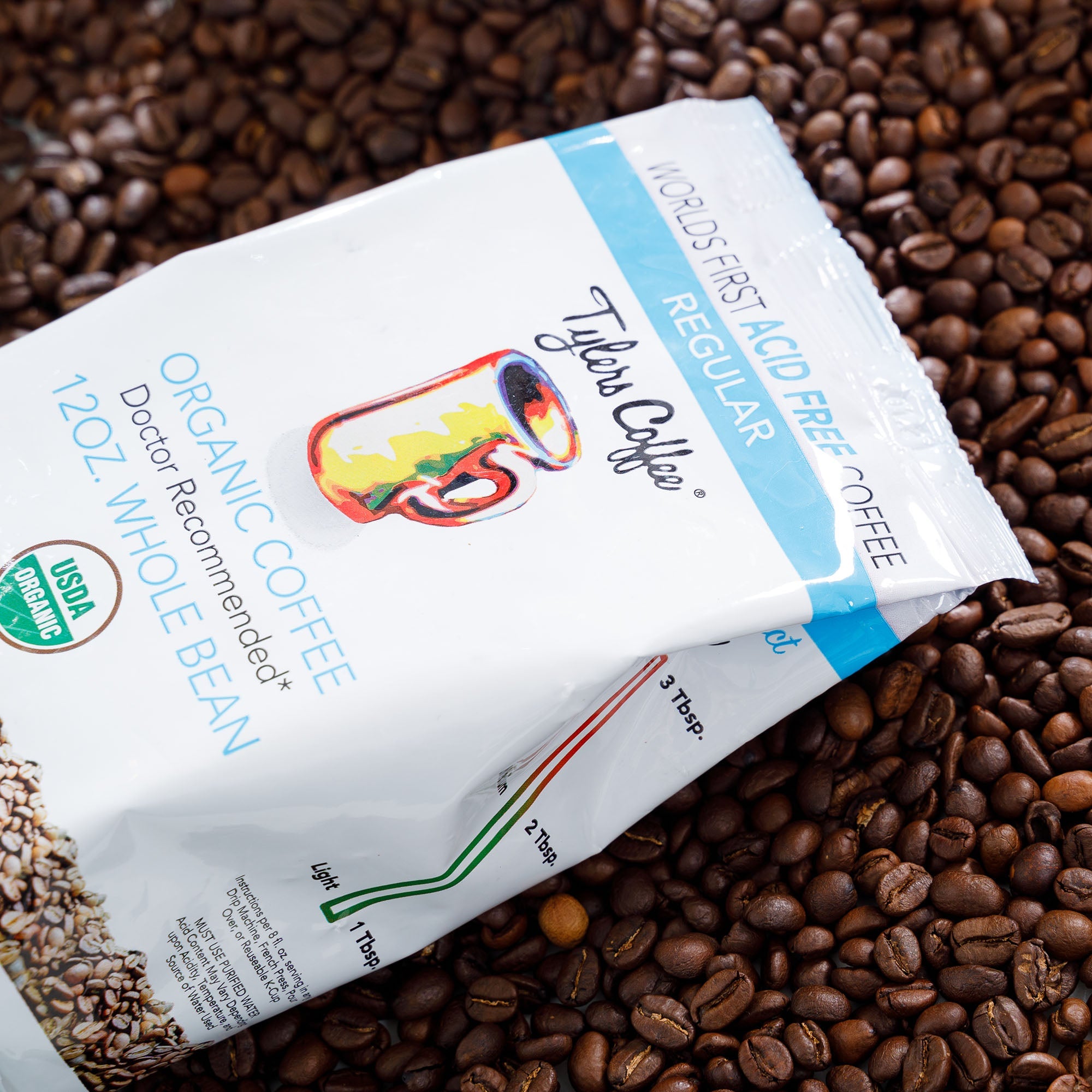 Tylers Regular Acid Free Whole Bean Coffee, 12 oz
