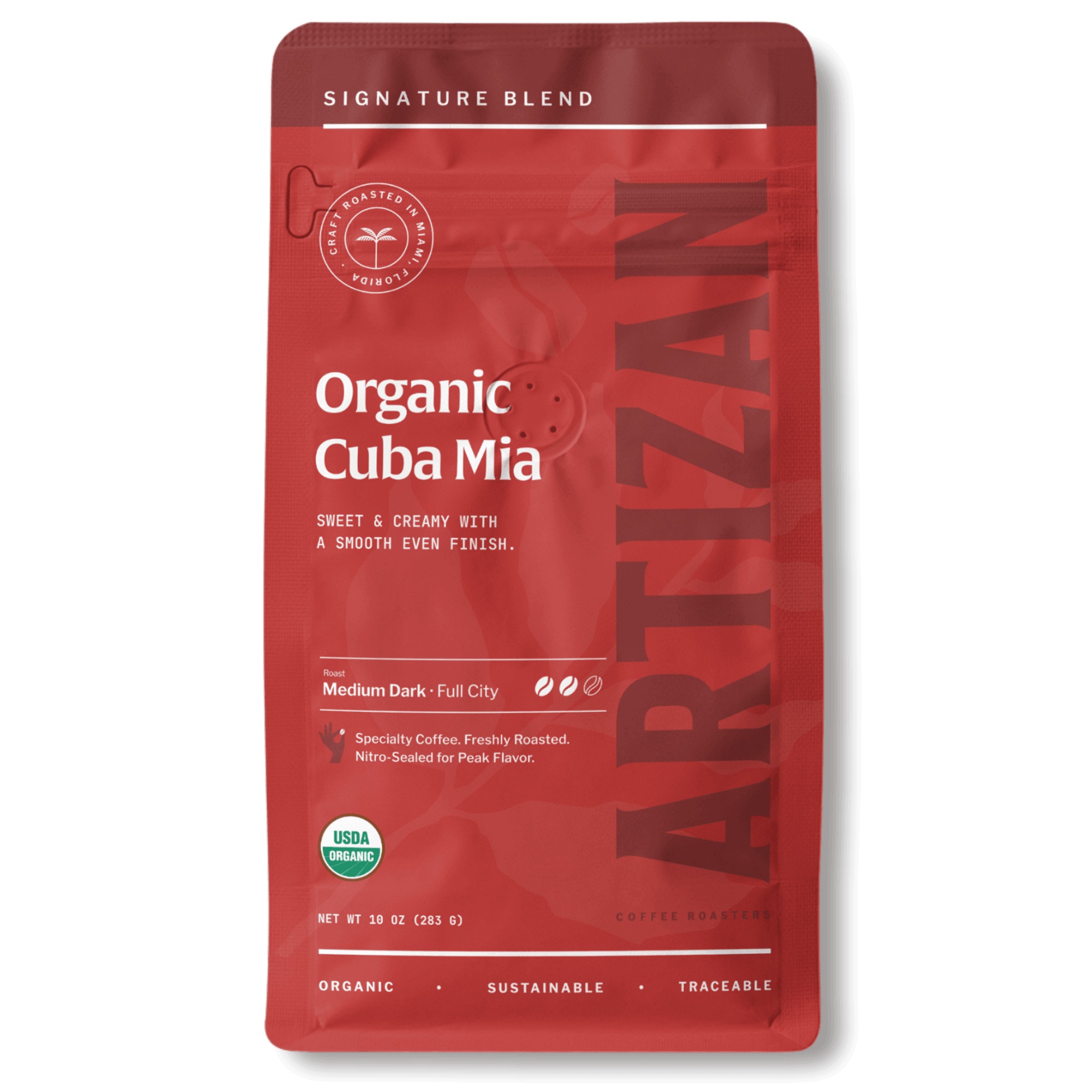 Organic Cuba Mia original preprinted package, front view