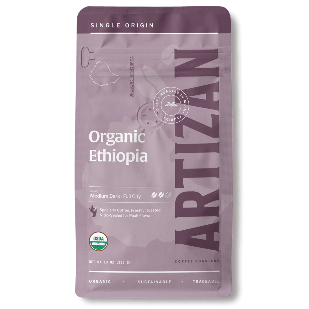 Organic Ethiopian original preprinted package, front view