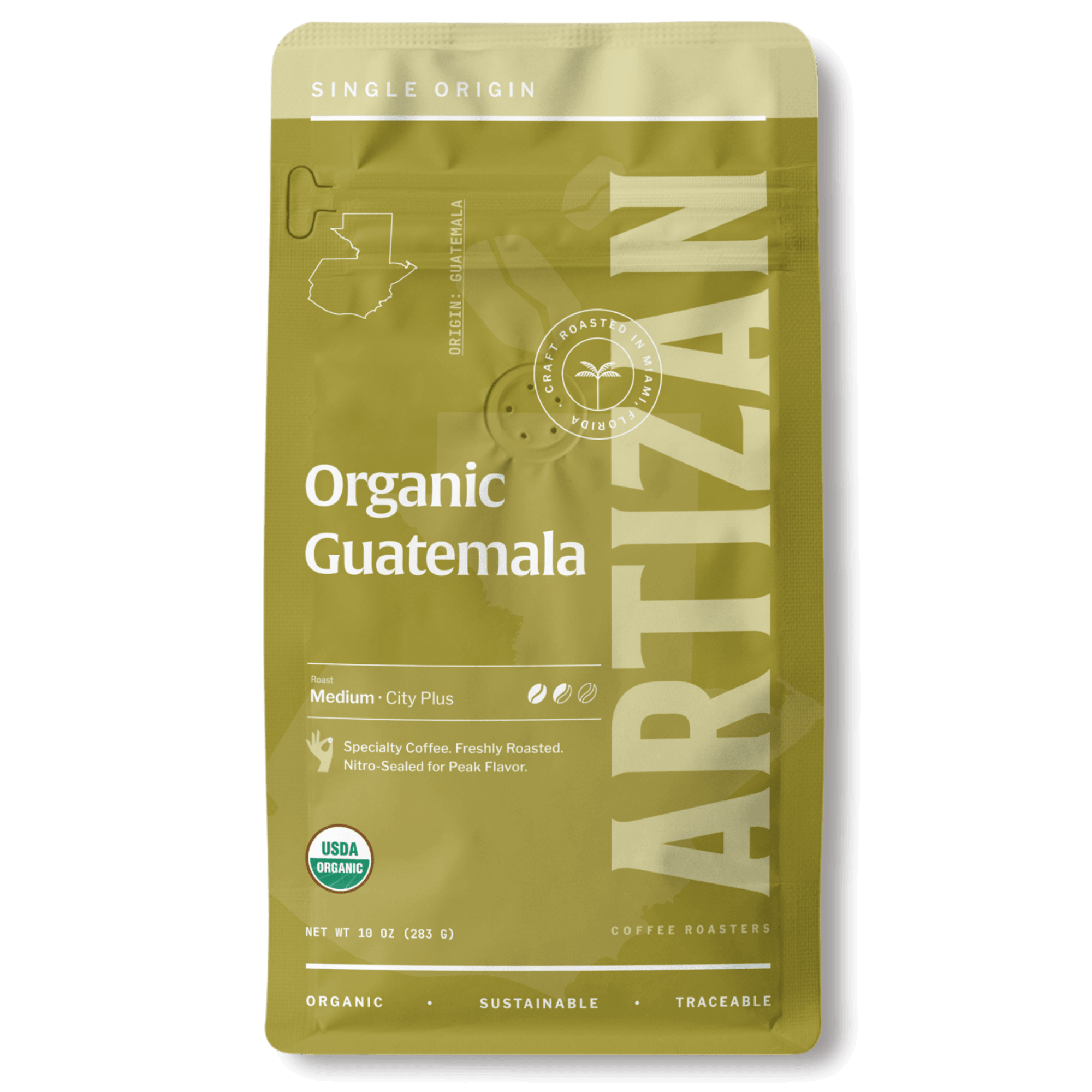 Organic Guatemala original preprinted package, front view
