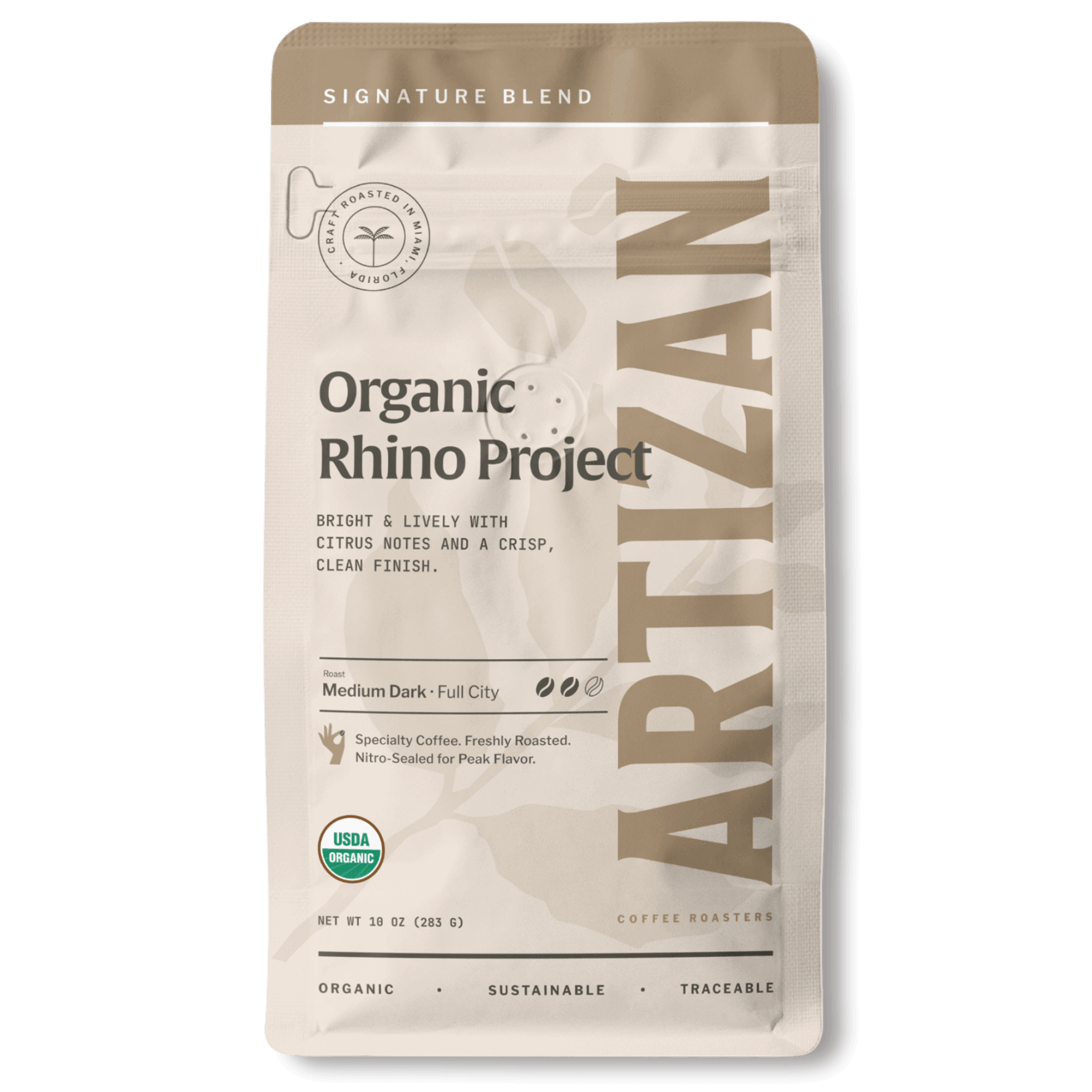 Organic Rhino Project original preprinted package, front view