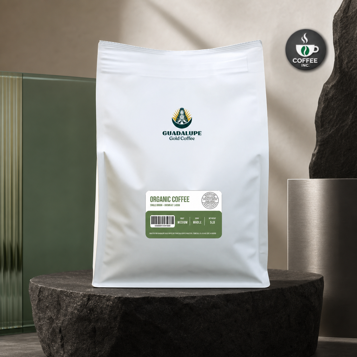 Guadalupe Organic Single-Origin Coffee — 12 oz & 5 lb