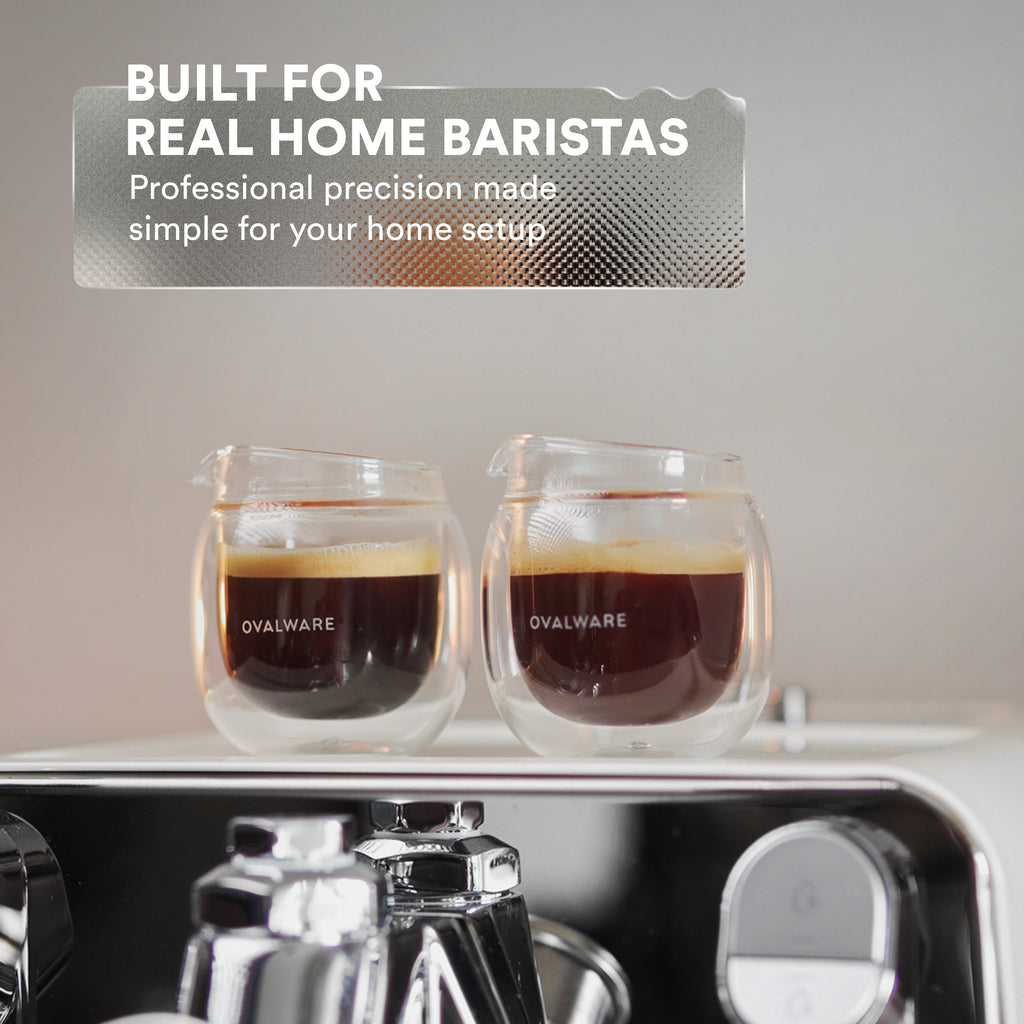 Ovalware Double-Wall Espresso Pouring Glasses — Set of 2