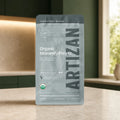 Artizan Coffee Roasters Organic Heavenly Project high-altitude blend coffee bag, front of package