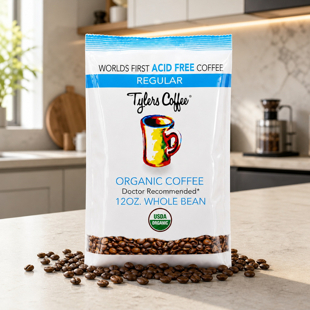 Tylers Regular Acid Free Whole Bean Coffee, 12 oz